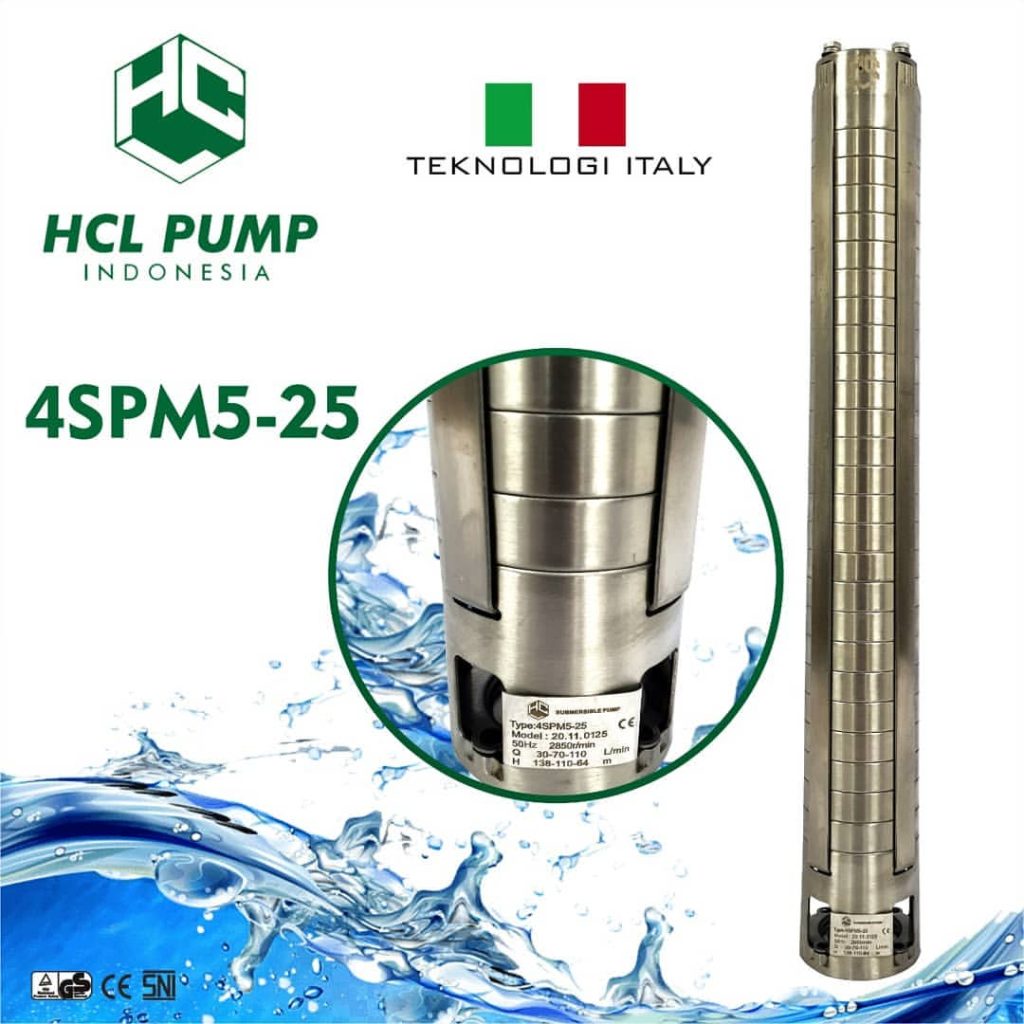 sibel hcl 4spm5-25 sibel pompa air