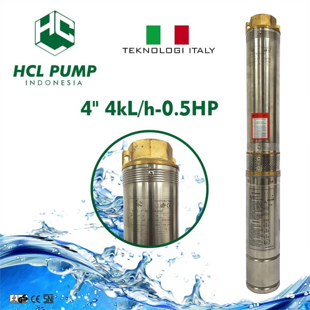 pompa air hcl submersibel 0.5hp